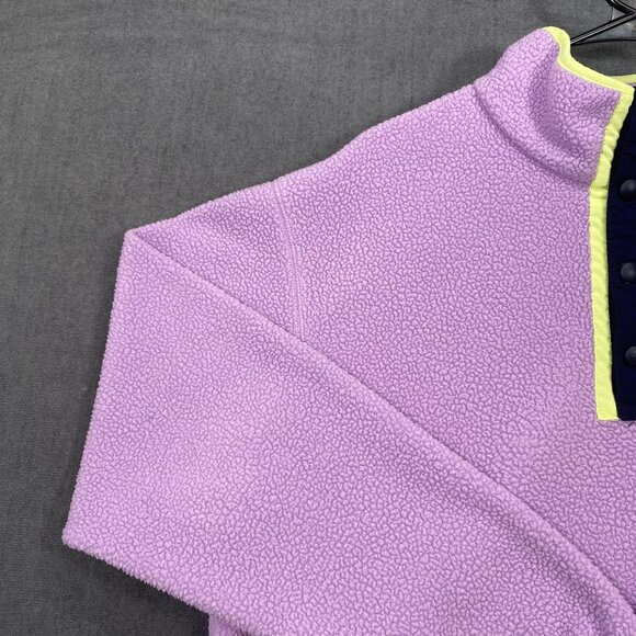Columbia Womens Size M Lavender Fleece Pullover Snap Neck Sweater Cozy Outdoor - Picture 9 of 16